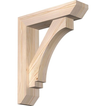 Ekena Millwork Imperial Slat Smooth Bracket w/ Offset Brace, Douglas Fir, 5 1/2"W x 22"D x 26"H BKT0604X22X26IMP06SDF